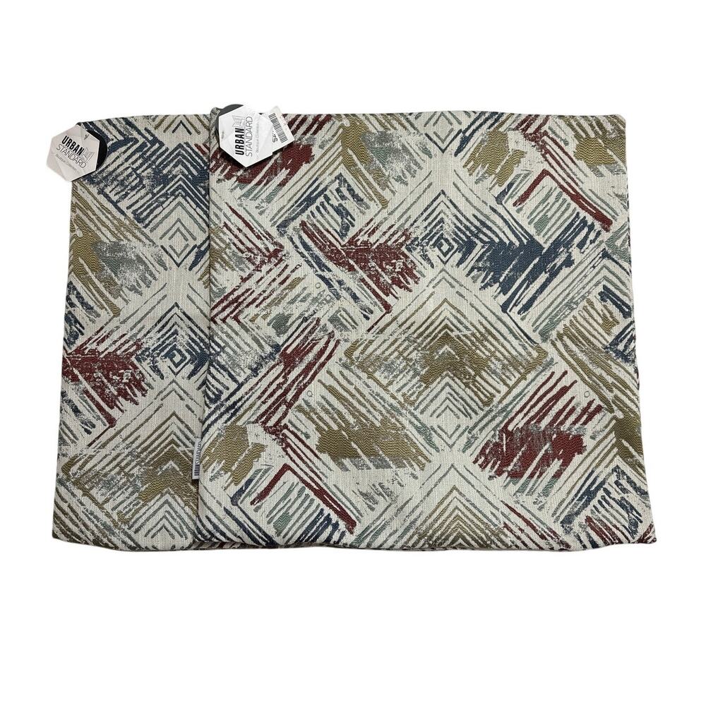 Urban Standard Throw Pillow Covers Genuine Duck Feather Luxury Blue Tan 22 X 22